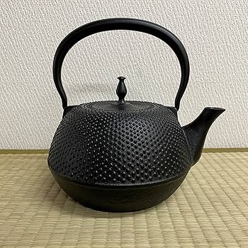 Amazon | 南部鉄器 南部アラレ 鉄瓶 1.2L 直火 ih対応 日本製 金気止め